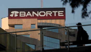 A man walks past the headquarters of Banorte bank in Monterrey, Mexico (Reuters/Daniel Becerril)