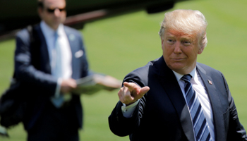US President Donald Trump, in Washington, May 25 (Reuters/Carlos Barria)
