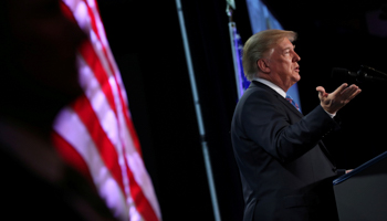 US President Donald Trump speaks in Washington on June 19 (Reuters/Jonathan Ernst)