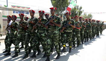  Soldiers participate in celebrations of Somaliland's declaration of independence from Somalia, May 18, 2015 (Reuters/Feisal Omar)