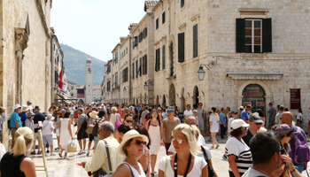 Tourists in Dubrovnik Old Town, August 2 (Reuters/Antonio Bronic)
