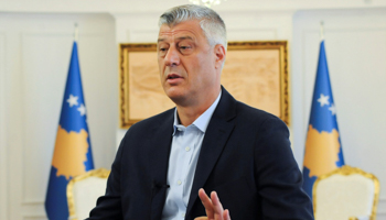 Kosovo President Hashim Thaci interviewed in Prishtina, August 14, 2018 (Reuters/Laura Hasani)