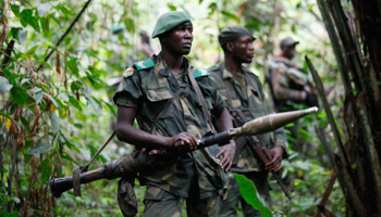 Soldiers on patrol in eastern Congo (Reuters/Kenny Katombe)
