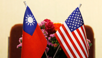 Taiwanese and US flags (Reuters/Tyrone Siu)