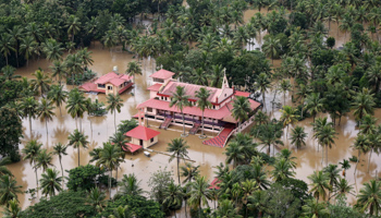 A flooded area of India’s Kerala state in August 2018 (Reuters/Sivaram V)