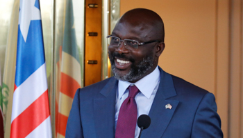 Liberian President George Weah (Reuters/Thierry Gouegnon)