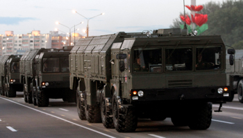 Russian Iskander missile launchers on parade (Reuters/Vasily Fedosenko)