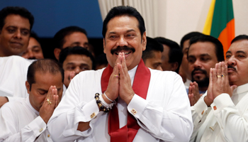 Newly appointed Prime Minister Mahinda Rajapaksa (Reuters/Dinuka Liyanawatte)