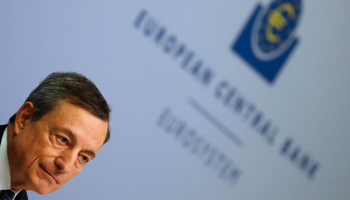 ECB President Mario Draghi at the news conference following the October 25 interest rate decision, Frankfurt (Reuters/Kai Pfaffenbach)