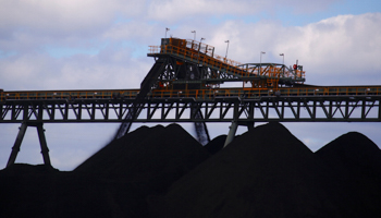 Coal is unloaded at the Ulan Coal mines near Mudgee in Australia (Reuters/David Gray)