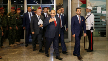 Prime Minister Adel Abdul-Mahdi arrives in parliament, October 2018 (Reuters/Khalid al Mousily)