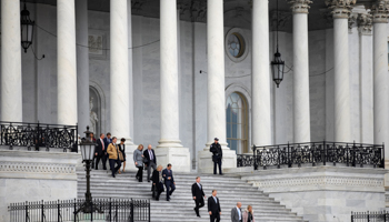 Newly elected members of Congress walk down the steps of the Capitol, Washington, November 14 (Reuters/Carlos Barria)