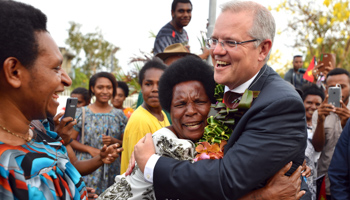 Australia's Prime Minister Scott Morrison at the opening of a new building at the University of Papua New Guinea after the Asia-Pacific Economic Cooperation (APEC) forum in Port Moresby, November 18, 2018 (Reuters/Mick Tsikas)