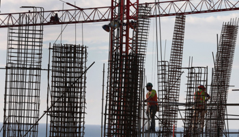 Construction workers in Chile (Reuters/Rodrigo Garrido)