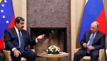 President Nicolas Maduro in Moscow with Vladimir Putin (Reuters/Maxim Shemetov)