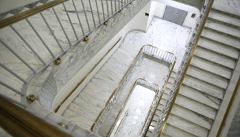 An empty stairwell in the Rayburn House Office Building, Capitol Hill, Washington, December 17 (Reuters/Jonathan Ernst)