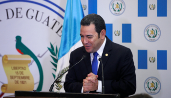 Guatemalan President Jimmy Morales (Reuters/Ronen Zvulun)