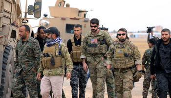 US troops conduct a joint patrol with the Syrian Democratic Forces, November 2018 (Reuters/Rodi Said)