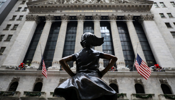 The 'Fearless Girl' statue outside the New York Stock Exchange (Reuters/Brendan McDermid)