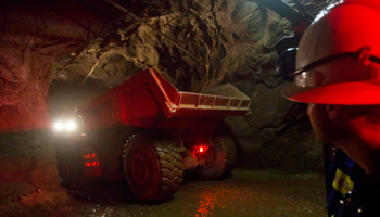 A truck goes to collect ore at the Chibuluma copper mine (Reuters/Rogan Ward)