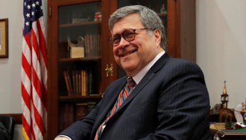 US Attorney General nominee William Barr at a meeting on Capitol Hill in Washington, January 9 (Reuters/Jim Young)