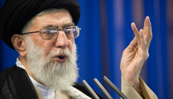 Supreme Leader Ali Khamenei gives a speech, September 2007 (Reuters/Morteza Nikoubazl)