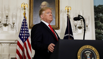 US President Donald Trump in the White House on January 19 (Reuters/Yuri Gripas)