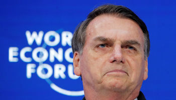 President Jair Bolsonaro at the World Economic Forum in Davos (Reuters/Arnd Wiegmann)