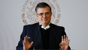 Mexico's Foreign Minister Marcelo Ebrard announces a joint development plan between Mexico and the United States for the northern triangle of Central America, in Mexico City, Mexico December 18, 2018 (Reuters/Edgard Garrido)
