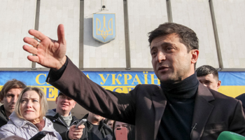 TV actor and now presidential candidate Volodymyr Zelensky (Reuters/Viacheslav Ratynskyi)