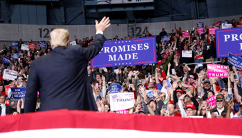 US President Donald Trump at a campaign rally in Charlotte, North Carolina, October 2018 (Reuters/Kevin Lamarque)