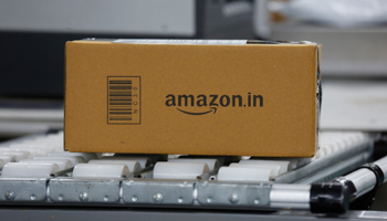 A conveyor belt at an Amazon Fulfillment Centre (BLR7) on the outskirts of Bengaluru, India (Reuters/Abhishek N. Chinnappa)