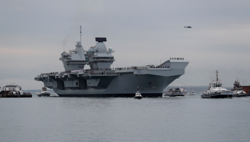 The UK navy’s new aircraft carrier HMS Queen Elizabeth (Reuters/Peter Nicholls)