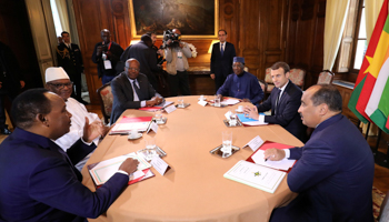 French President Emmanuel Macron hosts a meeting of the G5 Sahel, Paris, December 17, 2017 (Reuters/Ludovic Marin)