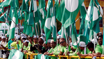 Pan-Malaysian Islamic Party supporters (Reuters/Lai Seng Sin)