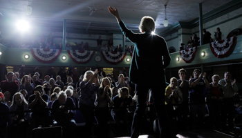 Democratic 2020 US presidential candidate Senator Elizabeth Warren at a campaign stop in Exeter, New Hampshire, United States, March 15 (Reuters/Brian Snyder)