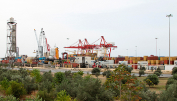 Shipping containers at Syria’s Latakia port, September 2011 (Reuters/Khaled al-Hariri)