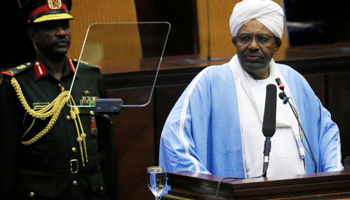 Sudanese President Omar al-Bashir delivers a speech in Khartoum, Sudan (Reuters/Mohamed Nureldin Abdallah)