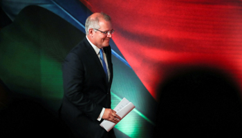 Australian Prime Minister Scott Morrison, pictured before giving an address in November 2018 (Reuters/Fazry Ismail)