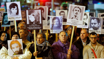 Annual demonstrations by relatives of the over 150 Uruguayans disappeared during the dictatorship (Reuters/Andres Stapff)