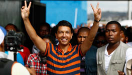 Madagascar's President Andry Rajoelina during an election rally in 2013 (Reuters/Thomas Mukoya)
