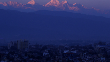 Sunset in Kathmandu. (Reuters/Navesh Chitrakar)