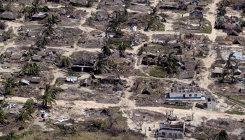 Buildings damaged during Tropical Cyclone Kenneth in a village north of Pemba, May 1 (Reuters/Mike Hutchings)