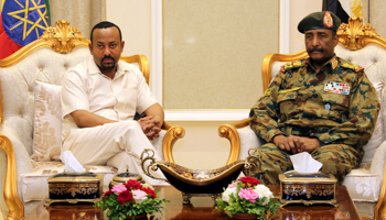 Ethiopian Prime Minister Abiy Ahmed meets TMC leader Lieutenant General Abdel Fattah Al-Burhan, June 7, Khartoum (Reuters/Mohamed Nureldin Abdallah)