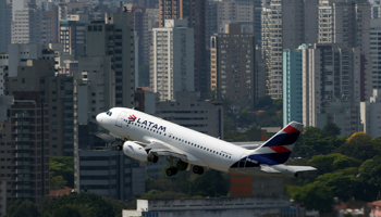 A LATAM flight taking off at Congonhas airport, Sao Paulo (Reuters/Paulo Whitaker)