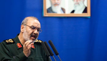 Hossein Salami, now head of the IRGC, speaks during Friday prayers in Tehran, July 2010 (Reuters/Morteza Nikoubazl)