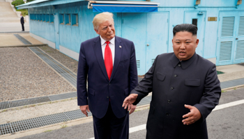 US President Donald Trump AND North Korean leader Kim Jong-un (Reuters/Kevin Lamarque)