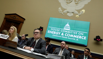 US Environmental Protection Agency (EPA) Administrator Andrew Wheeler testifies before a House Energy and Commerce Environment and Climate Change Subcommittee hearing on the FY2020 EPA Budget, April 9 (Reuters/Yuri Gripas)