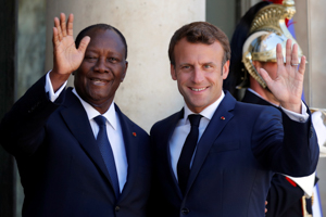 Ivory Coast's President Alassane Ouattara and French President Emmanuel Macron (Reuters/Charles Platiau)