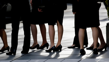 Female office workers in Tokyo (Reuters/Kim Kyung)